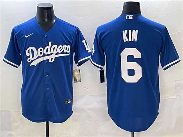 Men%27s Los Angeles Dodgers #6 Hyeseong Kim Royal Cool Base Stitched Jersey->los angeles dodgers->MLB Jersey